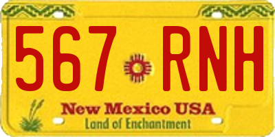 NM license plate 567RNH