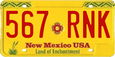 NM license plate 567RNK