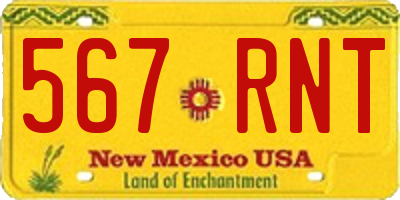 NM license plate 567RNT