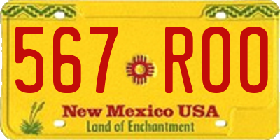 NM license plate 567ROO