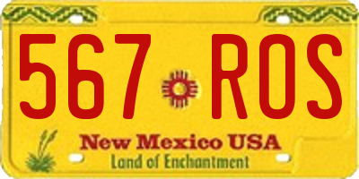 NM license plate 567ROS