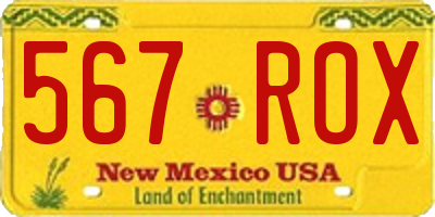 NM license plate 567ROX