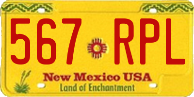 NM license plate 567RPL