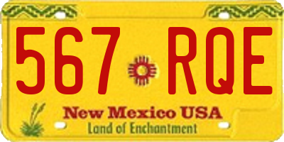 NM license plate 567RQE
