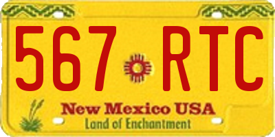 NM license plate 567RTC