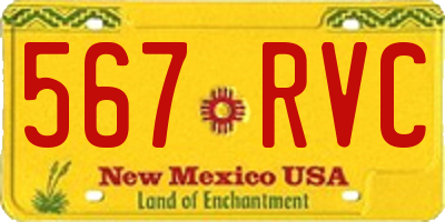 NM license plate 567RVC