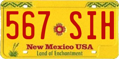 NM license plate 567SIH