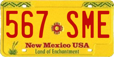 NM license plate 567SME