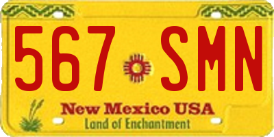 NM license plate 567SMN