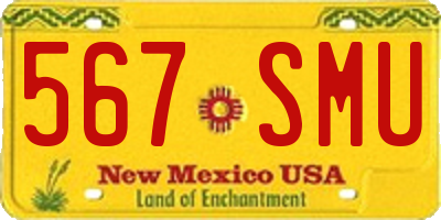 NM license plate 567SMU