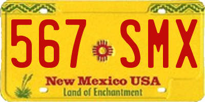 NM license plate 567SMX