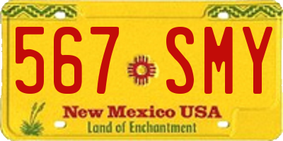 NM license plate 567SMY
