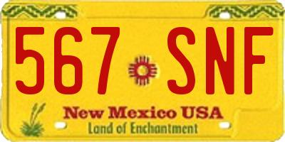 NM license plate 567SNF