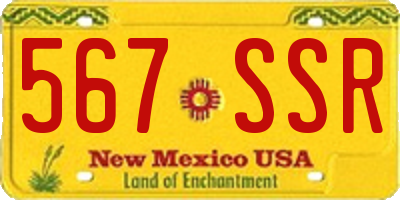 NM license plate 567SSR