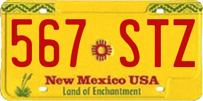 NM license plate 567STZ