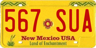 NM license plate 567SUA