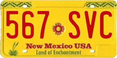 NM license plate 567SVC