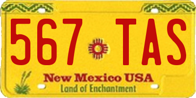 NM license plate 567TAS
