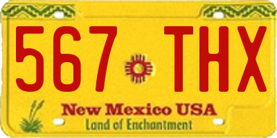 NM license plate 567THX