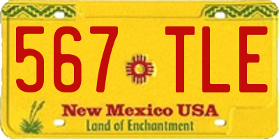 NM license plate 567TLE