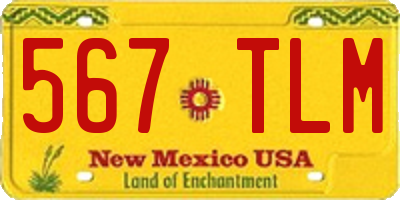 NM license plate 567TLM
