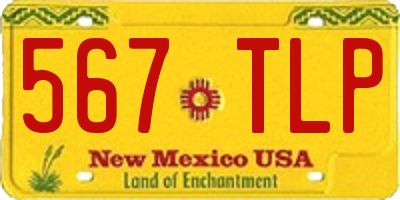NM license plate 567TLP