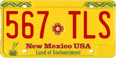 NM license plate 567TLS