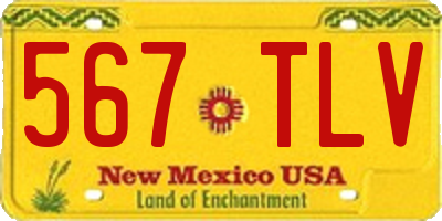 NM license plate 567TLV