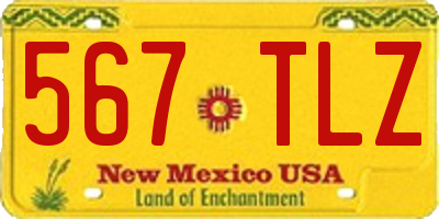 NM license plate 567TLZ