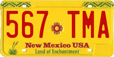 NM license plate 567TMA