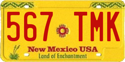 NM license plate 567TMK