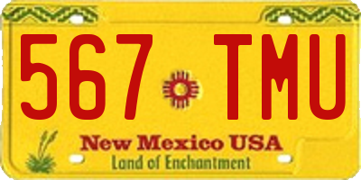 NM license plate 567TMU