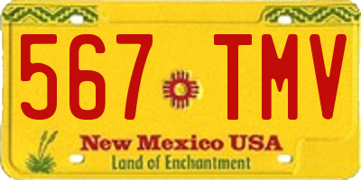 NM license plate 567TMV