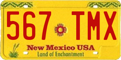 NM license plate 567TMX