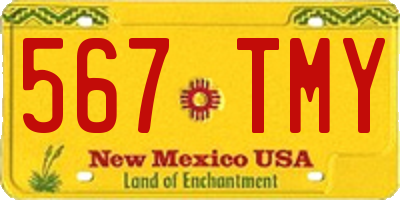 NM license plate 567TMY