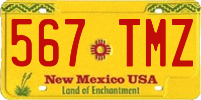 NM license plate 567TMZ