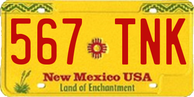 NM license plate 567TNK