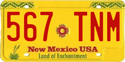 NM license plate 567TNM