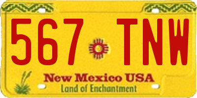 NM license plate 567TNW