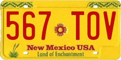 NM license plate 567TOV