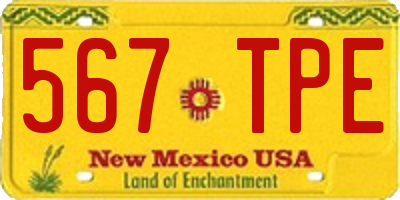 NM license plate 567TPE