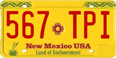 NM license plate 567TPI
