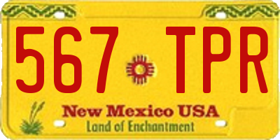 NM license plate 567TPR