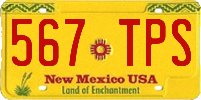 NM license plate 567TPS