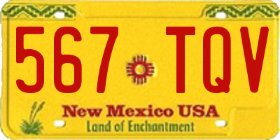 NM license plate 567TQV