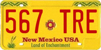 NM license plate 567TRE
