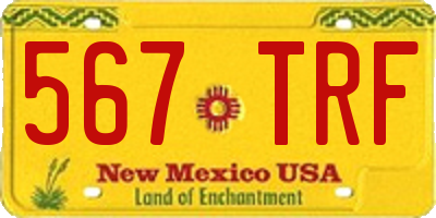 NM license plate 567TRF