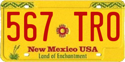 NM license plate 567TRO