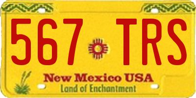 NM license plate 567TRS