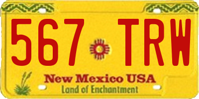 NM license plate 567TRW